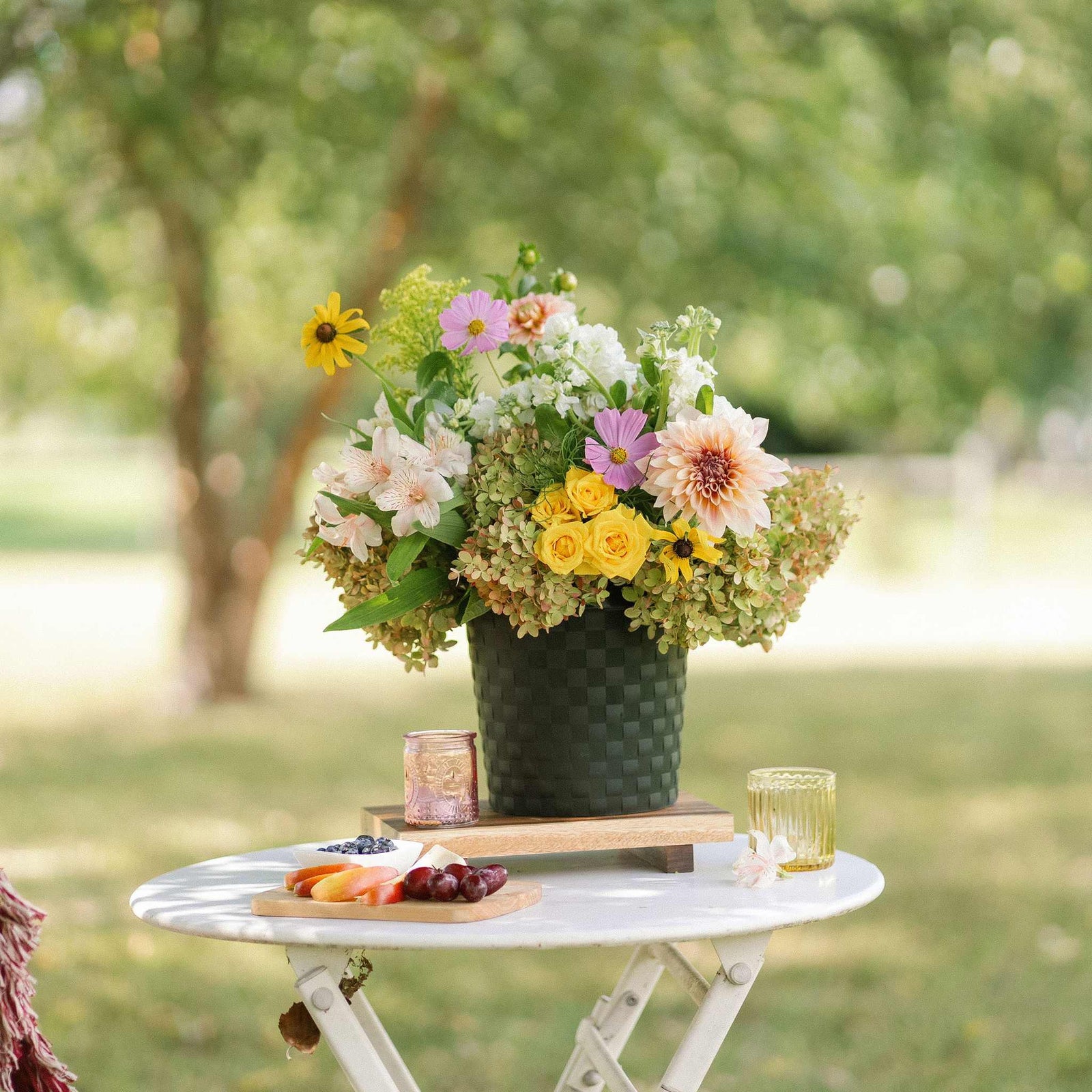 Latticed Jardiniere basil