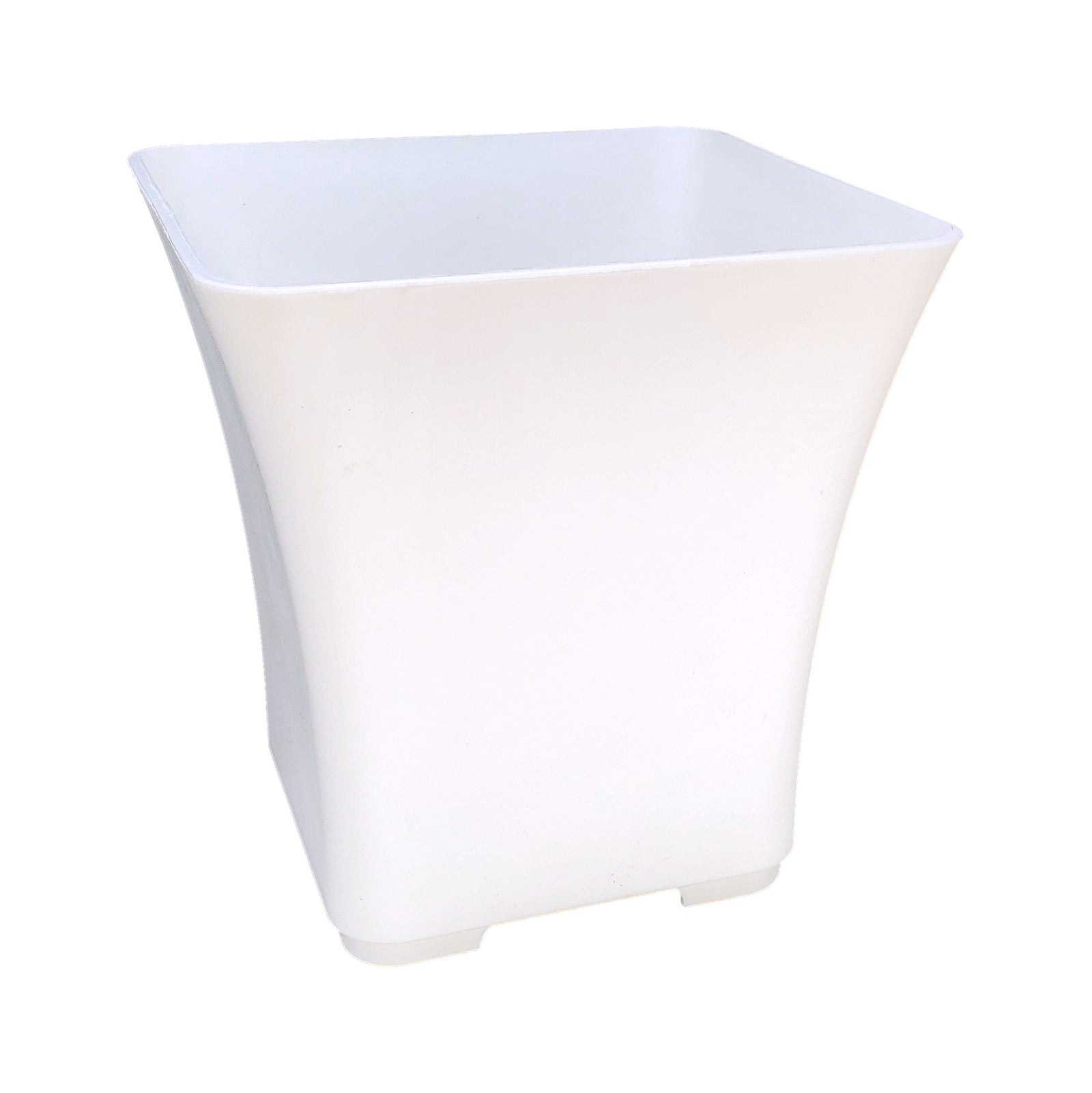 Square Flared Jardiniere white