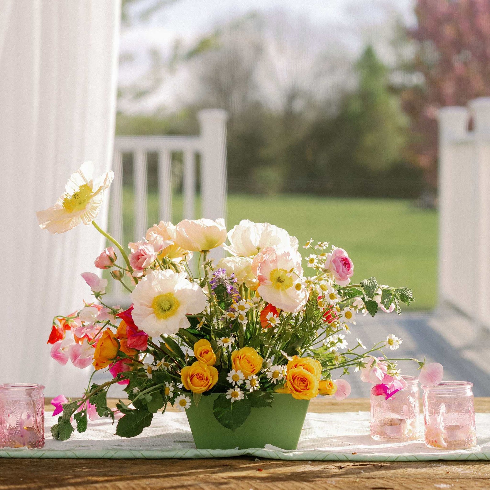 bambo tapered green bowl