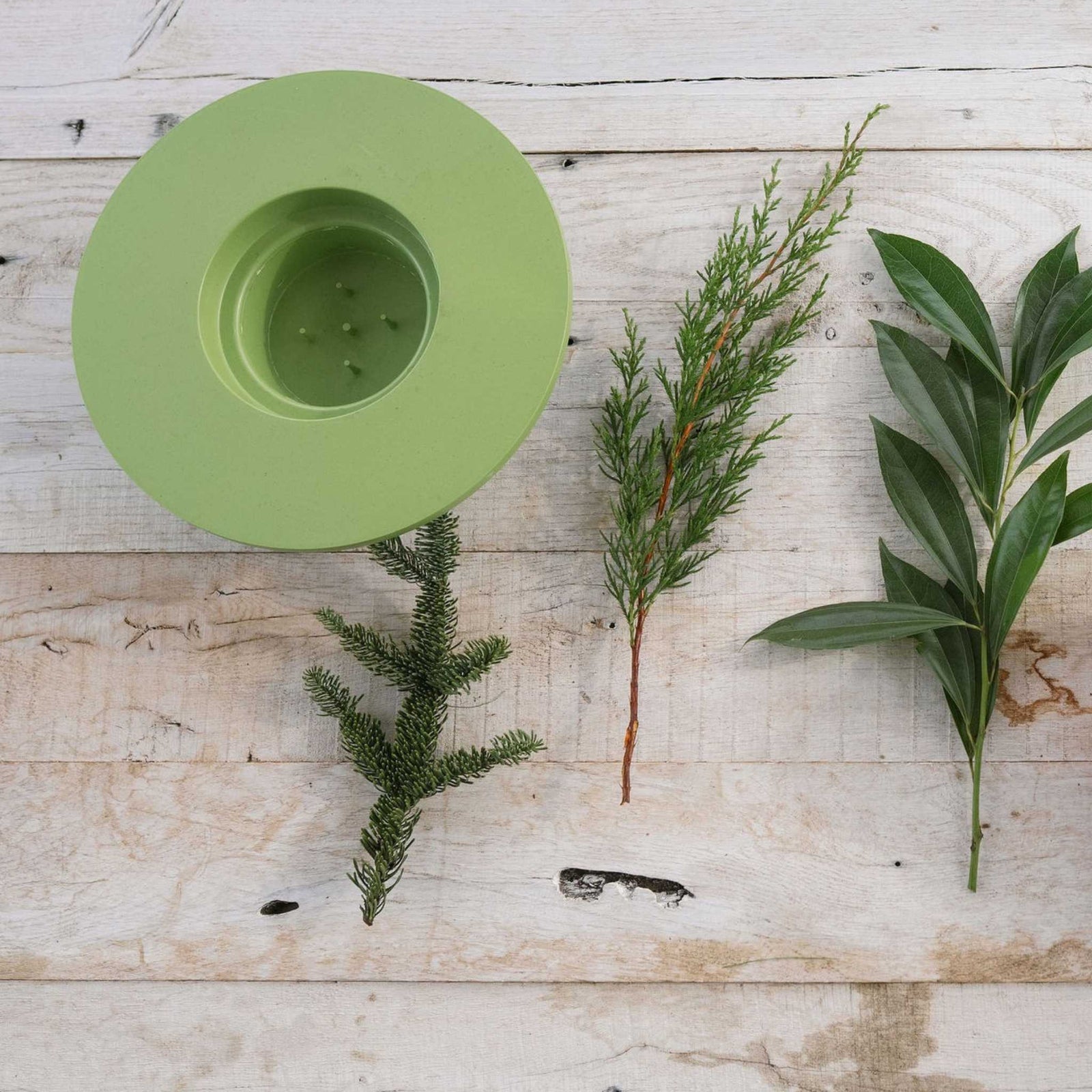 circular bowl bamboo green