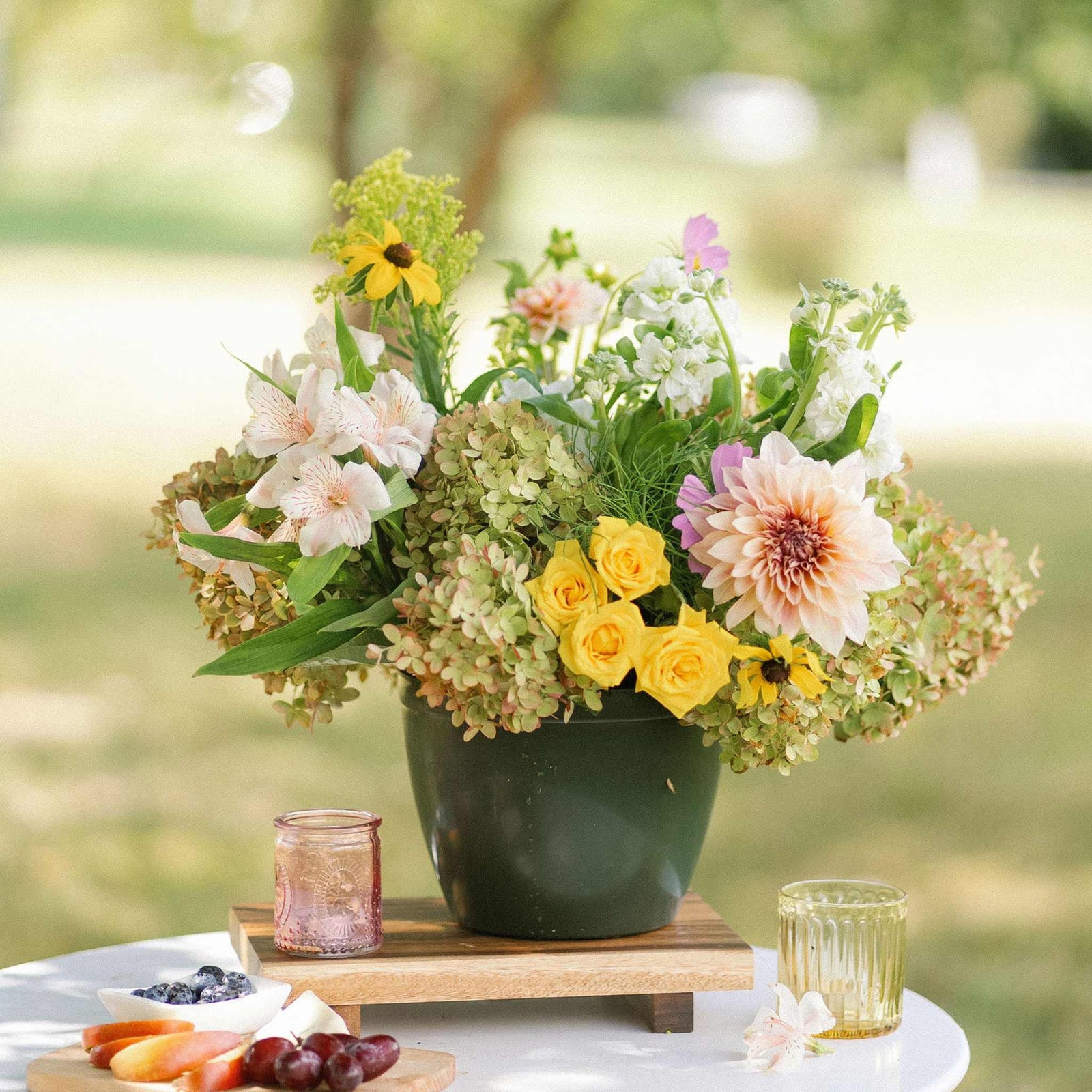 Latticed Jardiniere basil