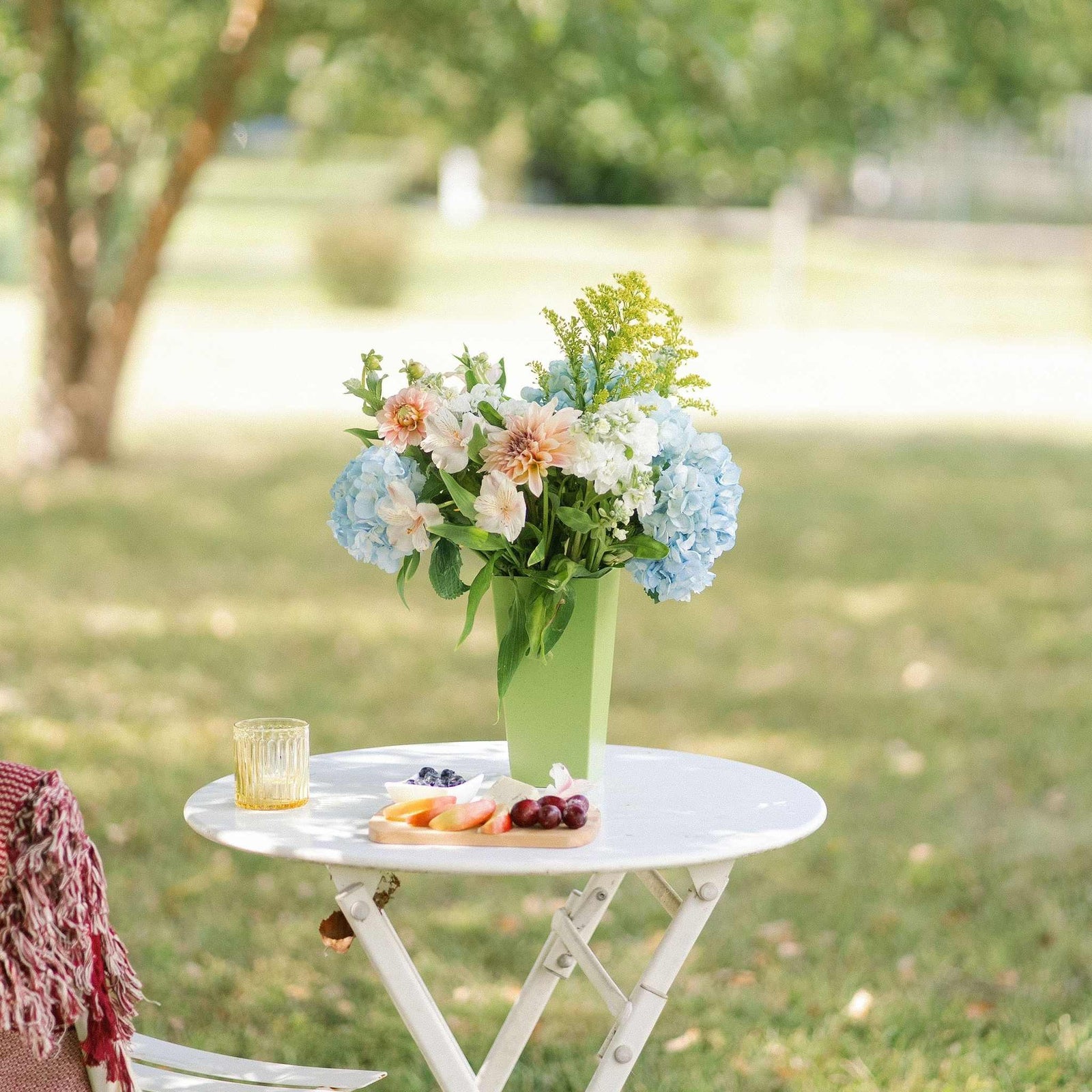 Tall Tapered Vase Bamboo green