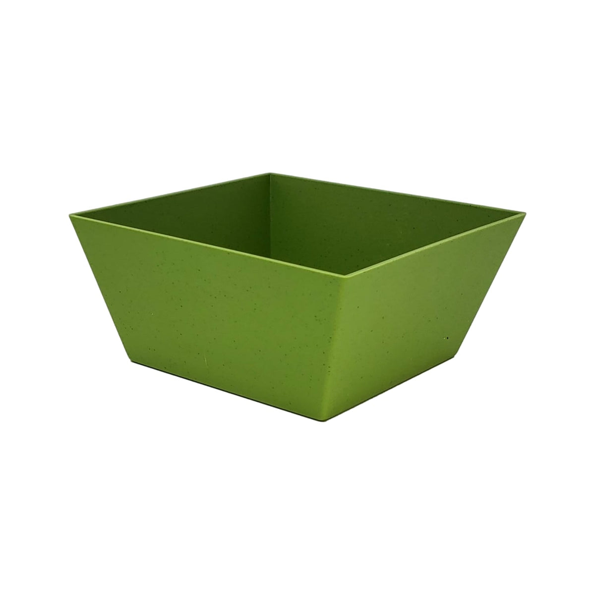 Square Tapered Bowl in bamboo green