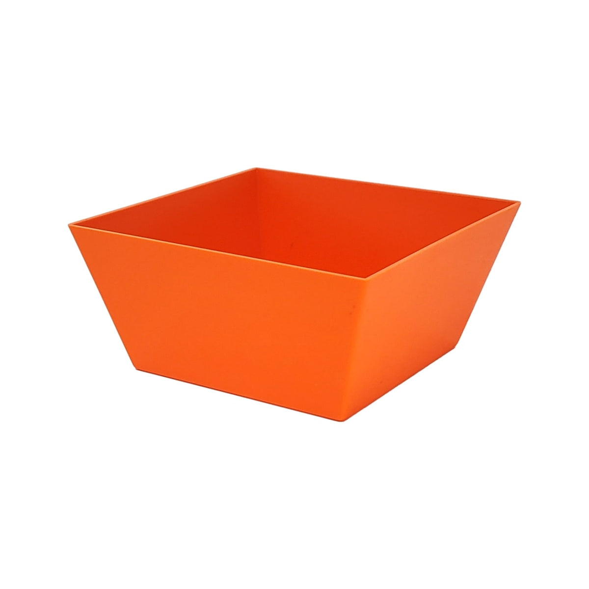Square Tapered Bowl in tangerine orange