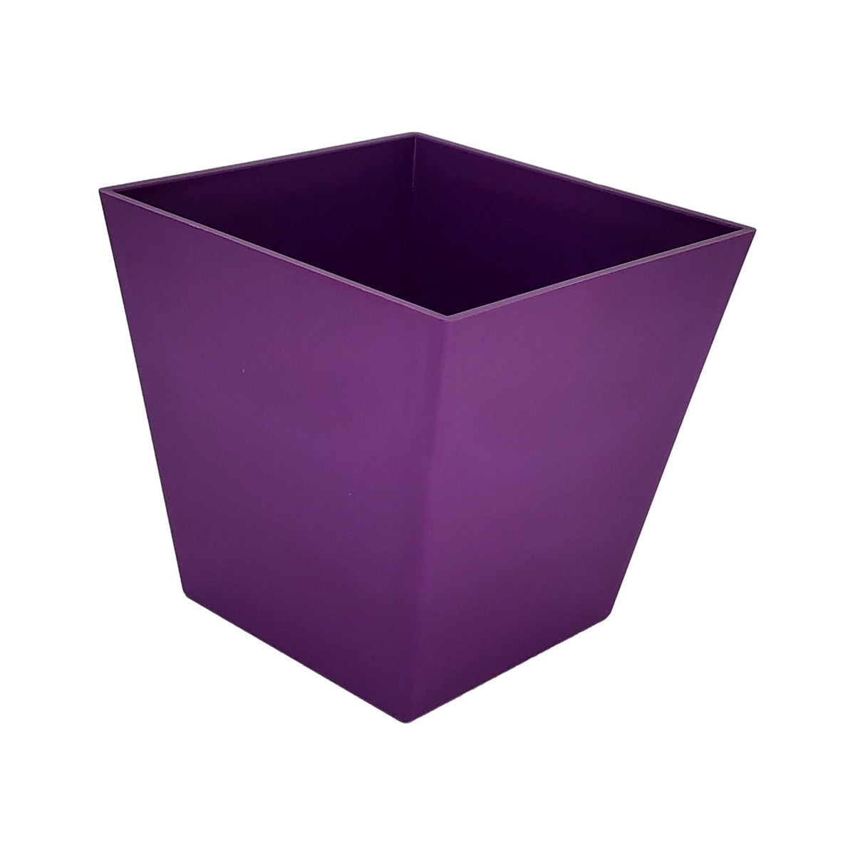 Tapered Cube vase in plum purple