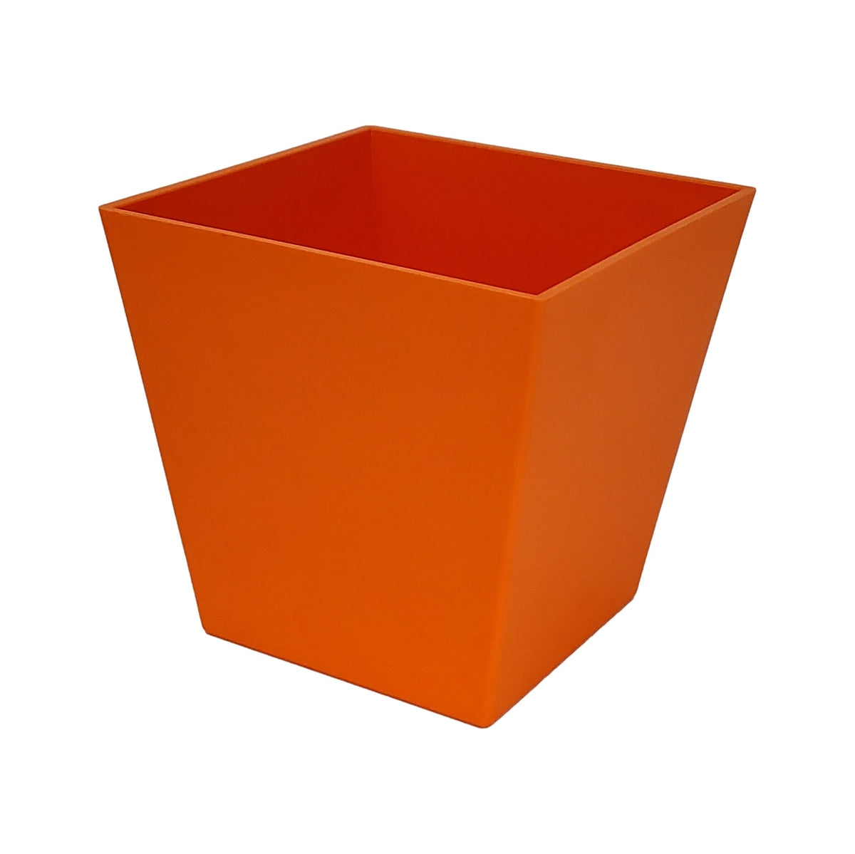 Tapered Cube vase in tangerine orange