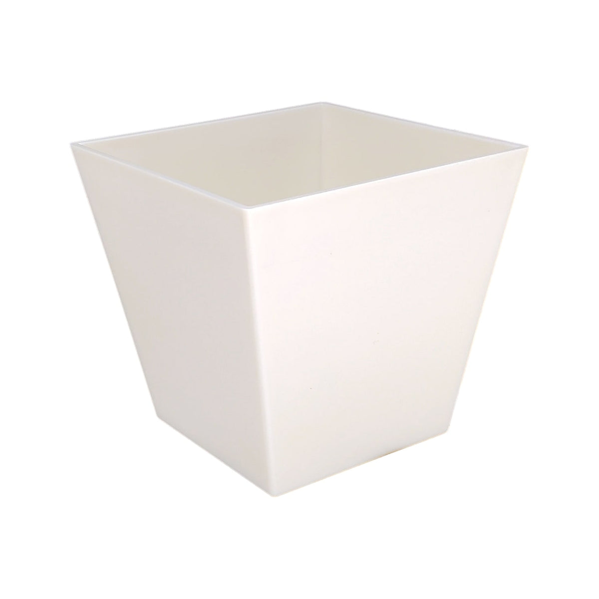 Tapered Cube vase in white