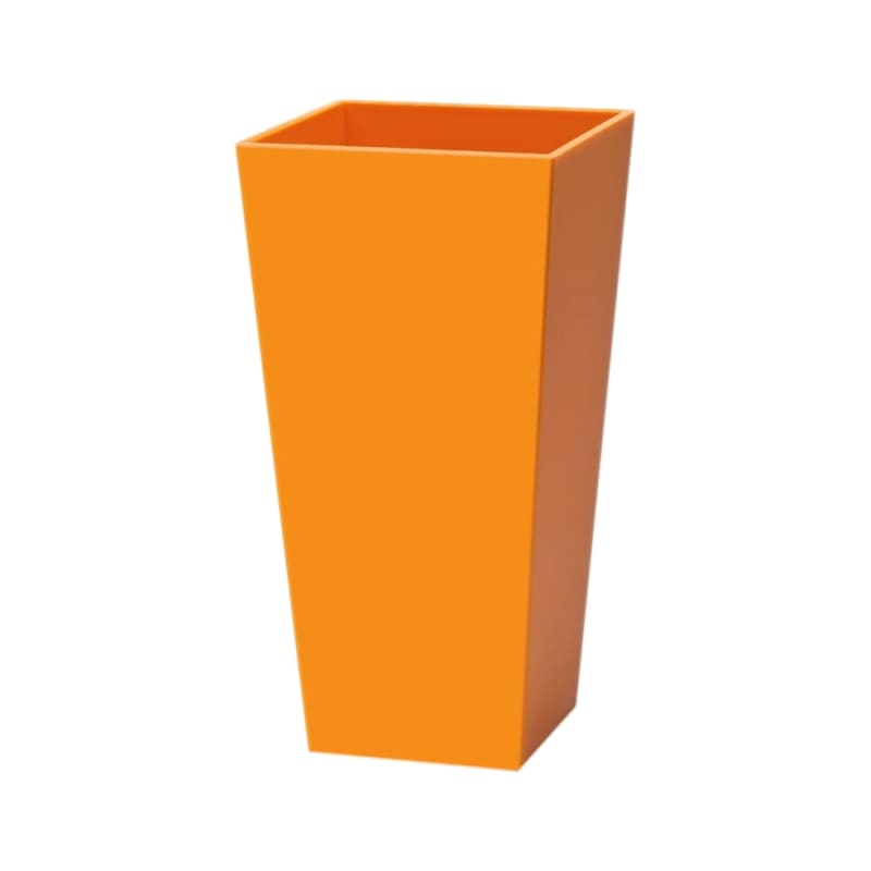 Tall Tapered Vase in tangerine orange