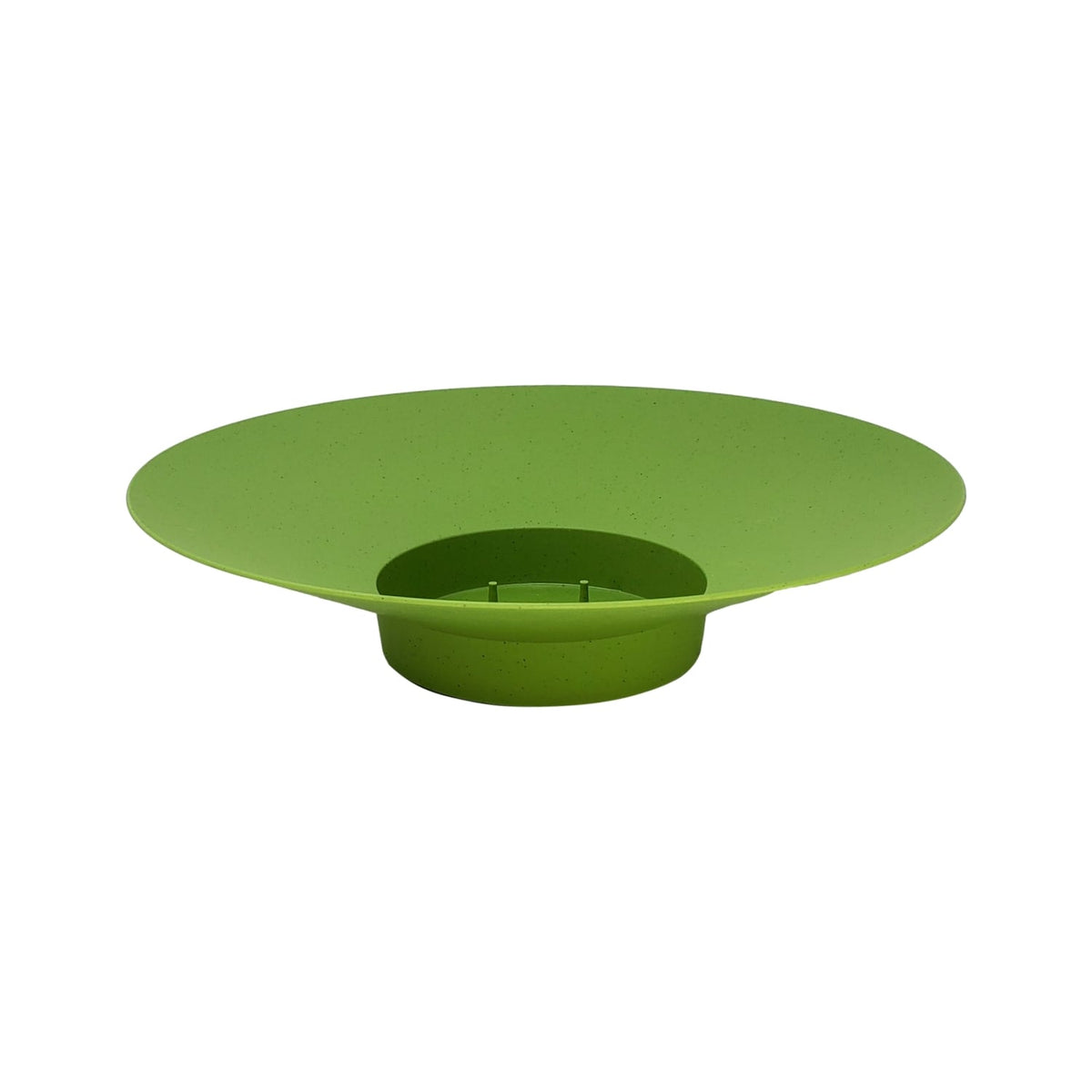 Large Wok low floral bowl in bamboo green