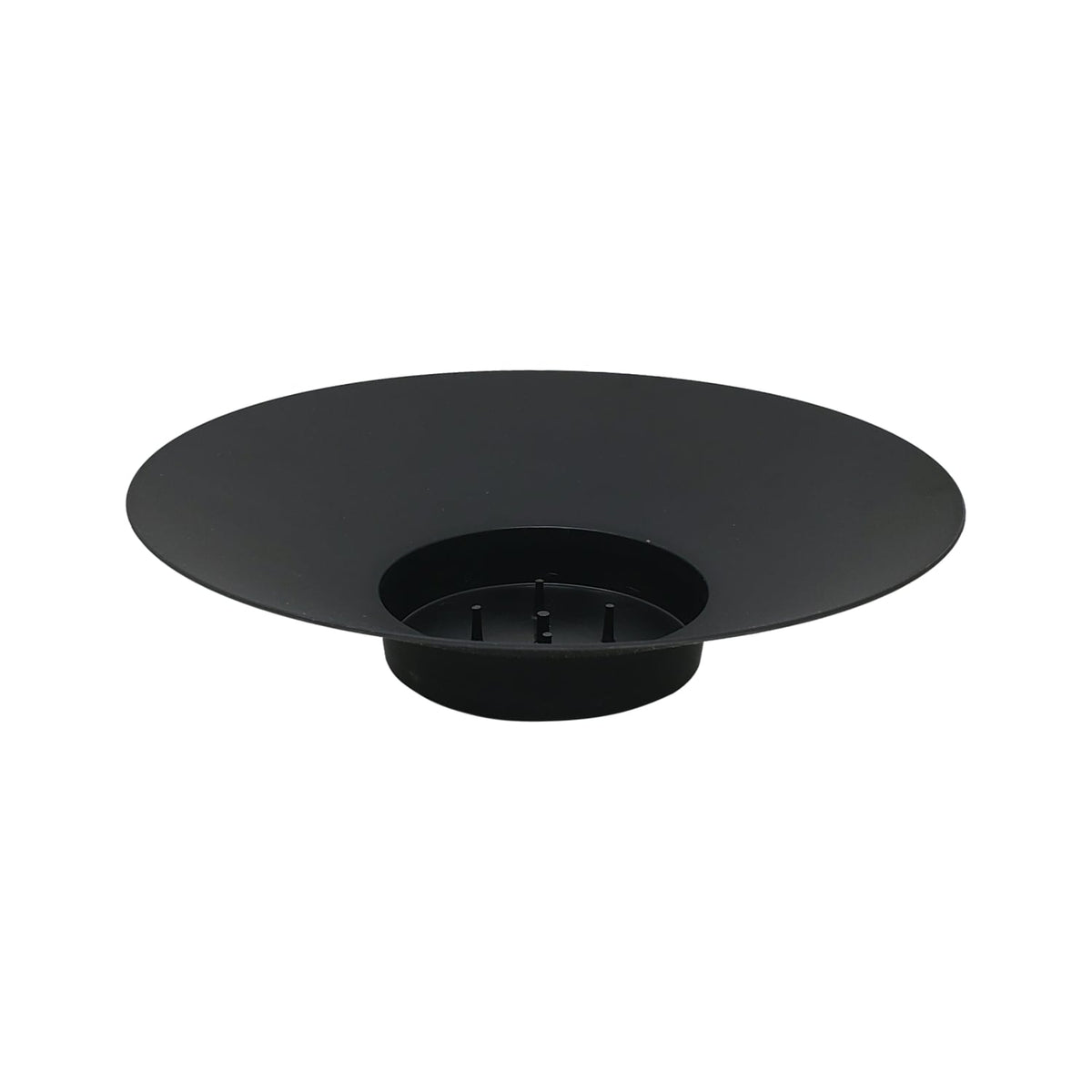 Large Wok low floral bowl in black
